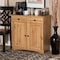 Baxton Studio Lauren Modern and Contemporary Oak Brown Finished Wood 2-Door Buffet Kitchen Cabinet 190-11984-ZORO - alternate 1